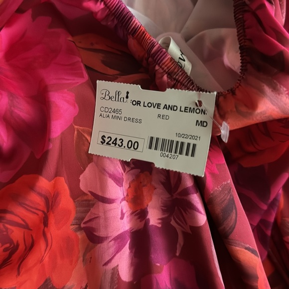 For Love and Lemons Alia Mini Dress Size M - Picture 3 of 7